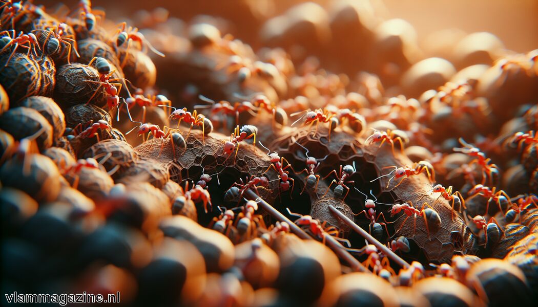 Mieren zijn voorbeelden van doorzettingsvermogen en hard werken   - Droom je van een Mier » De Onzichtbare Opbouwer van de Wereld