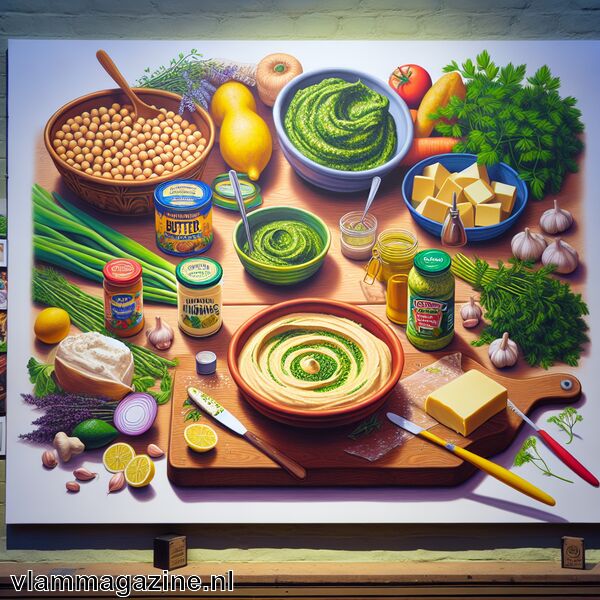 Zelf kruidenboter, hummus en pesto maken in 5 minuten