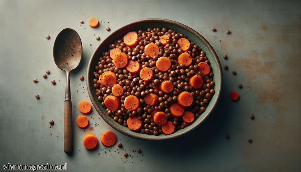 Snelgekookte linzen met wortelen   - Wat eten we vanavond? Gezonde weekmenu’s onder de 30 minuten