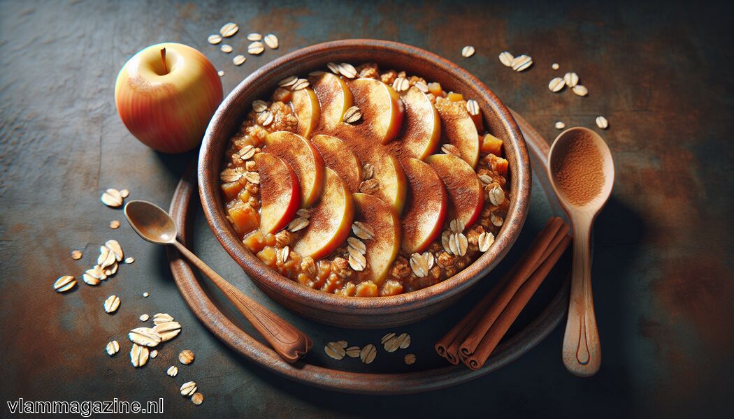 Appelcrumble met havermout en kaneel   - Vegetarisch eten in de herfst: comfort food zonder vlees