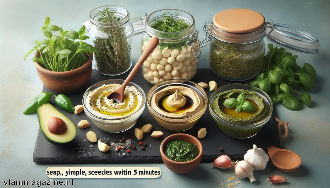 Zelf kruidenboter, hummus en pesto maken in 5 minuten